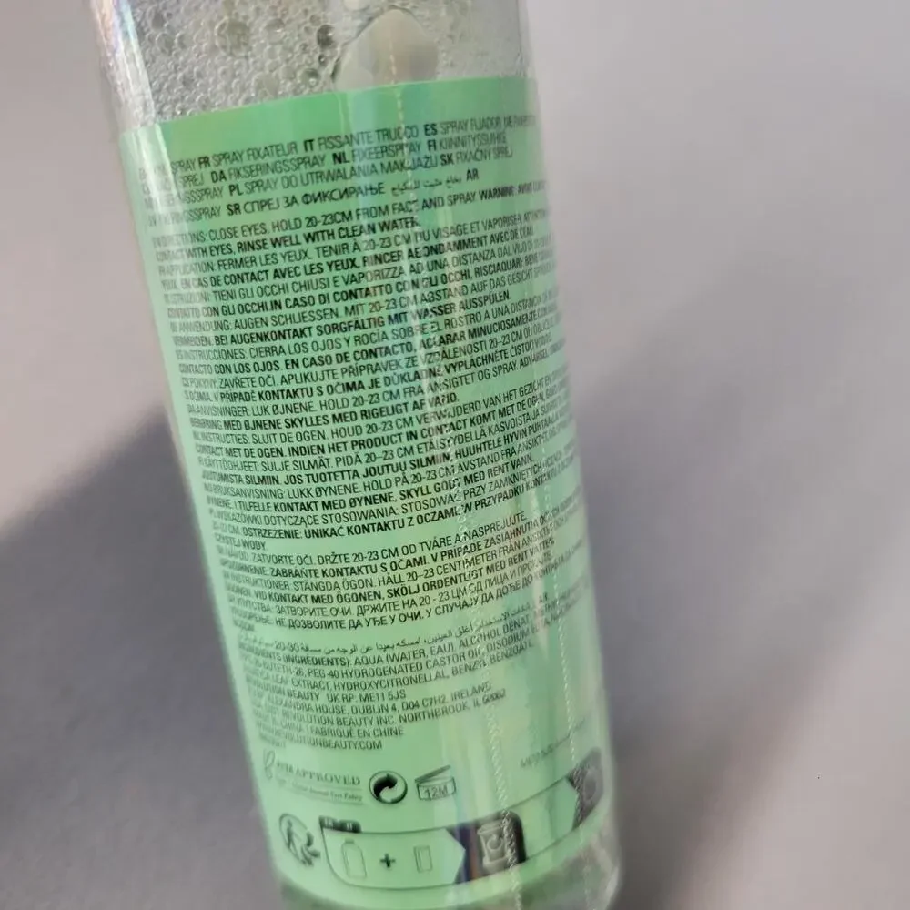 Revolution Aura Fix Aventurine Fixing Spray 2.87oz Tiger Grass Makeup Setting